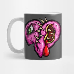 Zombie Heart Blood Teeth Green Valentines Mug